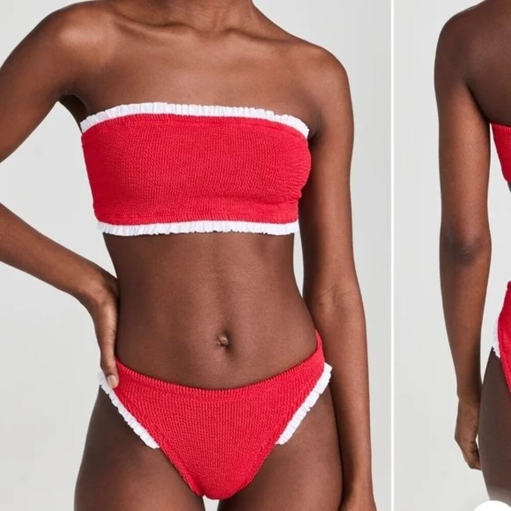 Hunza G Tracey Frill Bikini Set